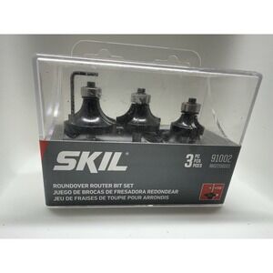 SKIL TOOL Router Bit Set (3 Piece) #91002 For 1/4" Collet Routers pre-owned
